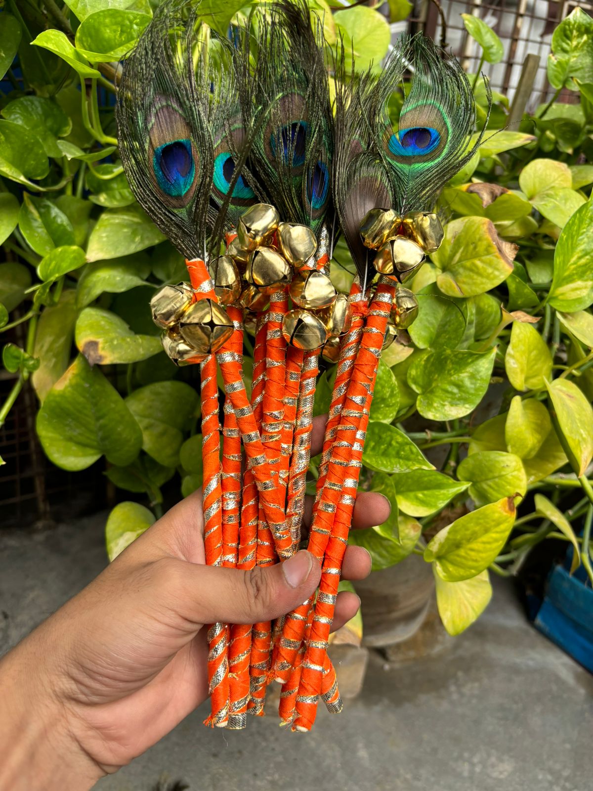 Indian wedding wooden phera rattle accessory