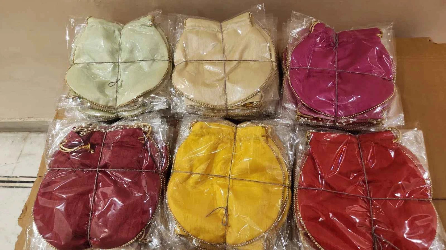 Unstitched cotton potli pouch for DIY decoration, gifting, jewelry packing and festival return gifts