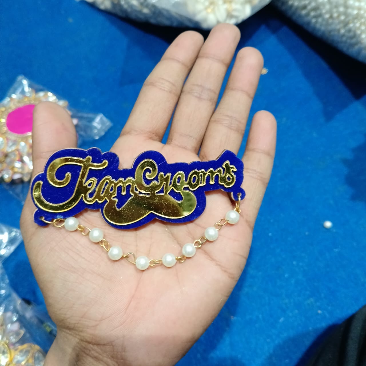 Designer wedding turban brooch for groom sherwani look
