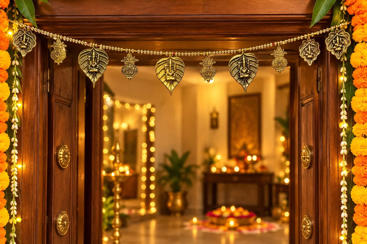 Designer Kalash Ganesh toran hanging for Diwali door decoration and festive home decor