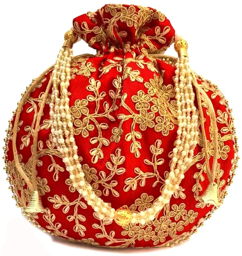 Designer potli bag for gifting with elegant traditional design for weddings and festivals