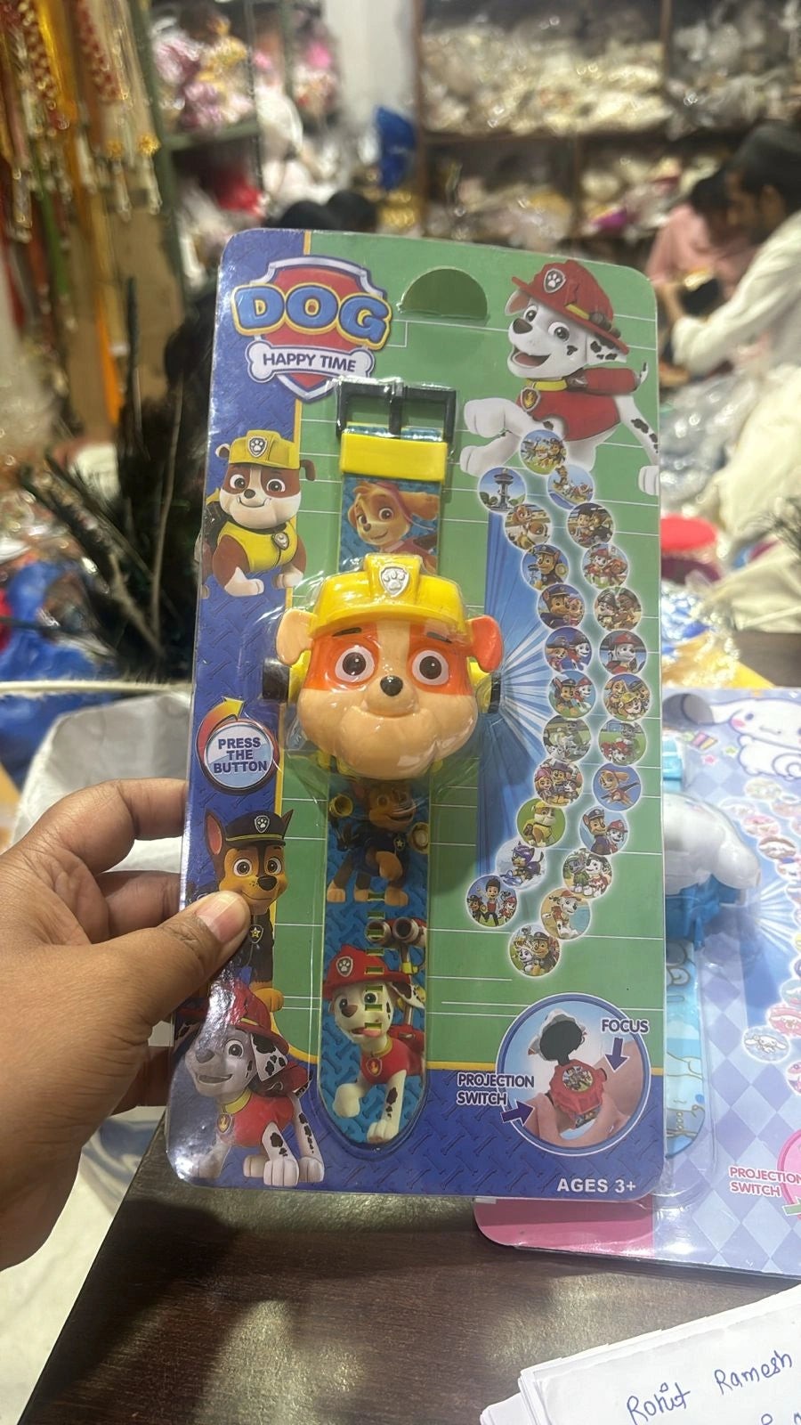 Kids projector watch with cartoon image projection for birthday return gifts