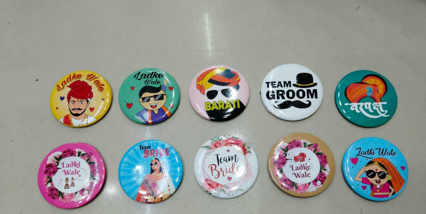 ladkewale and ladkiwale barati badges for indian wedding