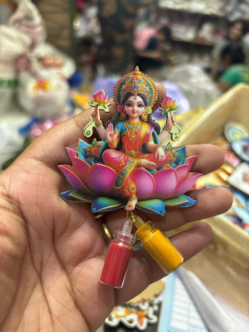 Auspicious Laxmi theme haldi kumkum set for puja and festivals