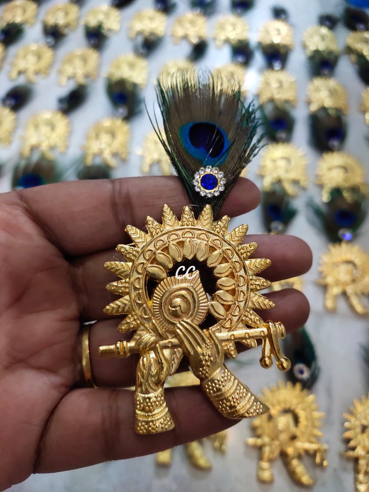 Premium Morpank Murli Brooch for Kirtan and Cultural Programs