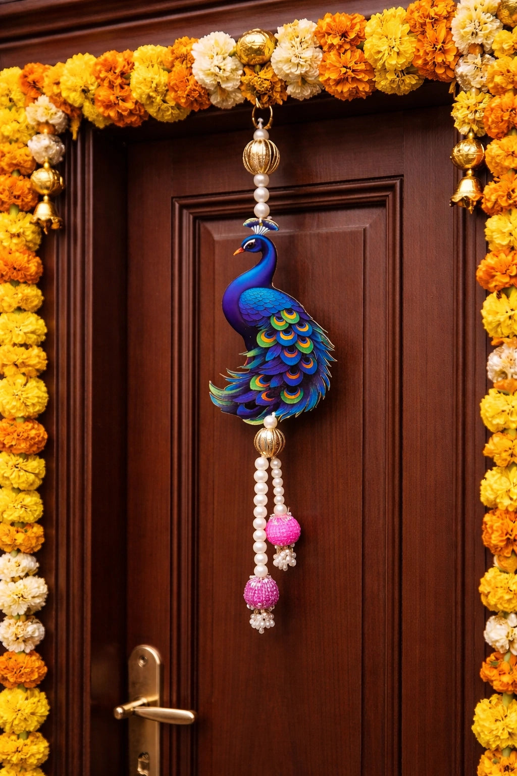 Traditional peacock toran for home door festive decoration