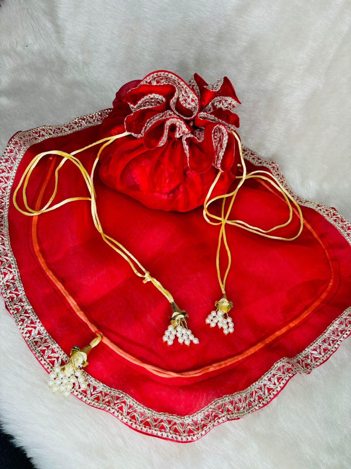 Thalposh potli bag for wedding rituals, pooja, and traditional gifting