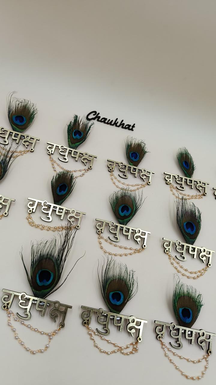 Designer Vadhupaksh Brooch for Indian Wedding Rituals
