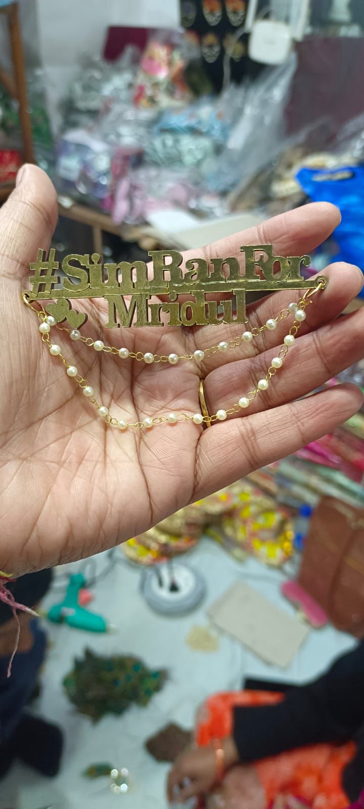 Designer Personalized Brooch for Weddings & Ceremonies