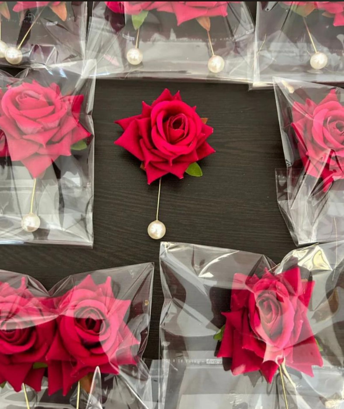 Elegant rose flower brooch for wedding and party wear