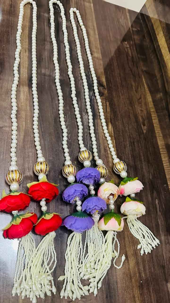 Traditional Moti Mala with Pheony Flower for Wedding Swagat