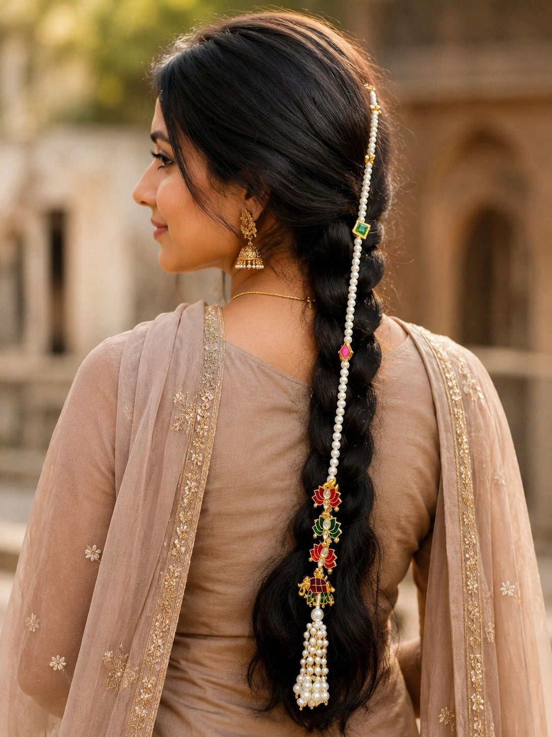 Beautiful Hair Paranda for Women Traditional Punjabi Parandi Braid Accessory for Long Hair Styling