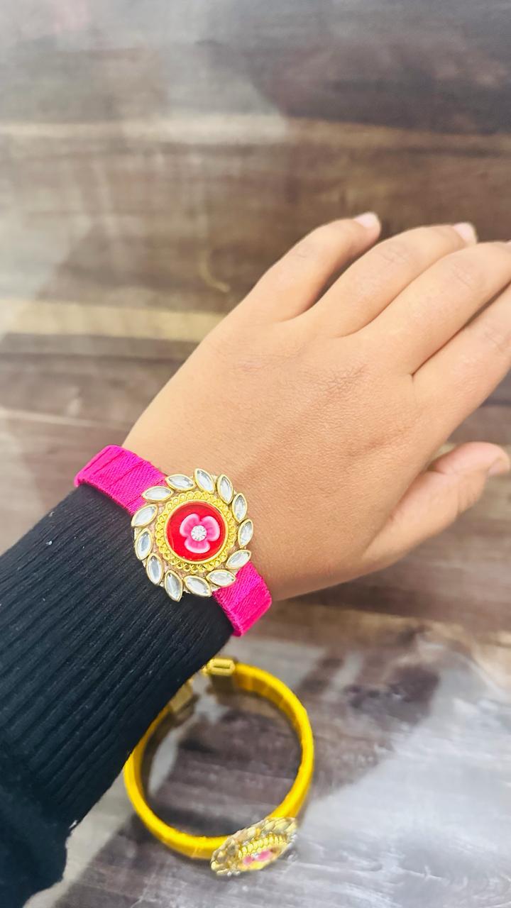 Kundan design bracelet for women suitable for wedding and festive wear