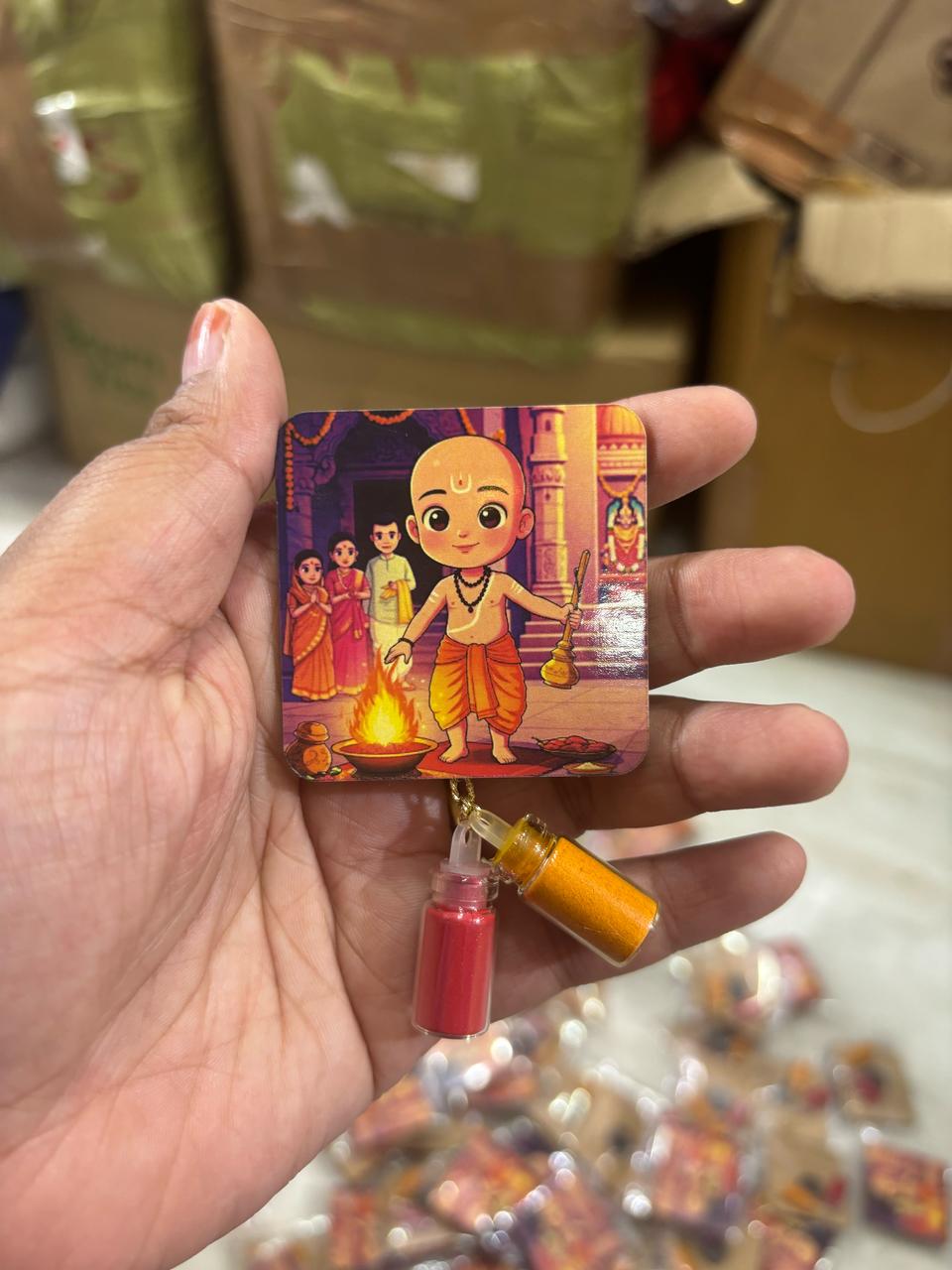 Vedic Sankara Puja cutout with haldi kumkum traditional pooja return gift