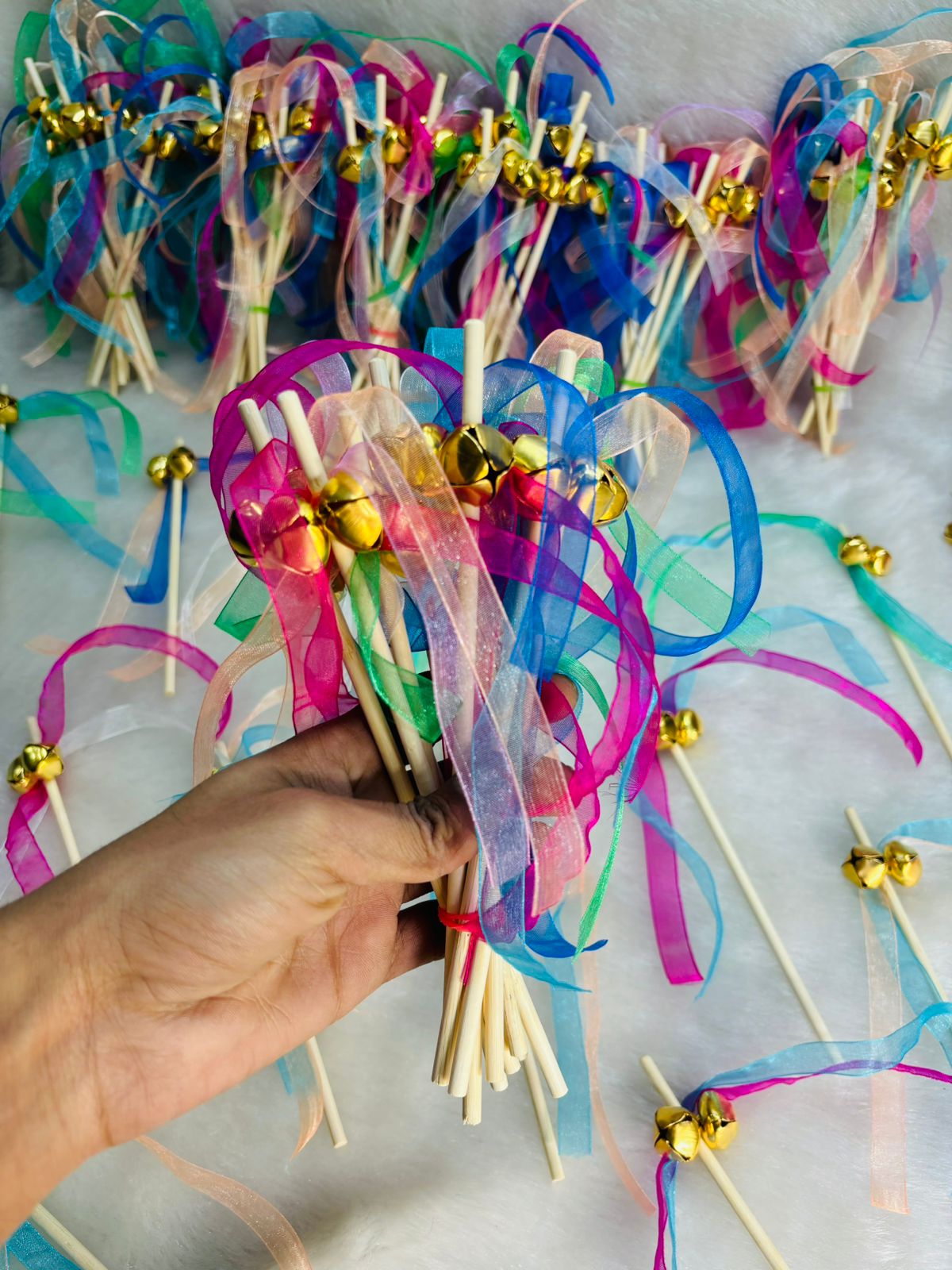 Traditional wedding phera rattles used in Hindu marriage ceremony rituals