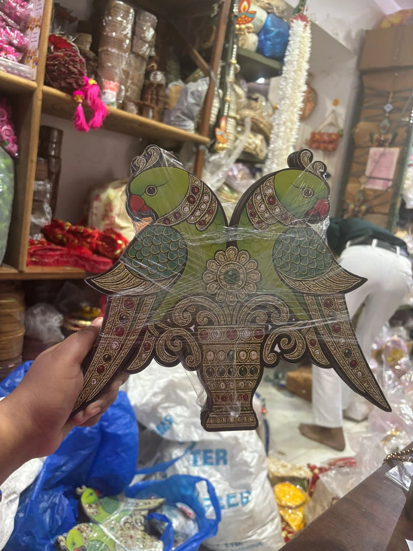 12 inch MDF parrot cutout wooden craft shape for painting and wall decor