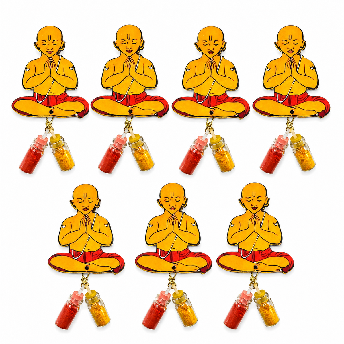 Classic Wooden Haldi Kumkum Set