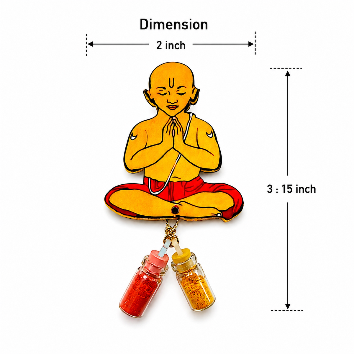 Classic Wooden Haldi Kumkum Set