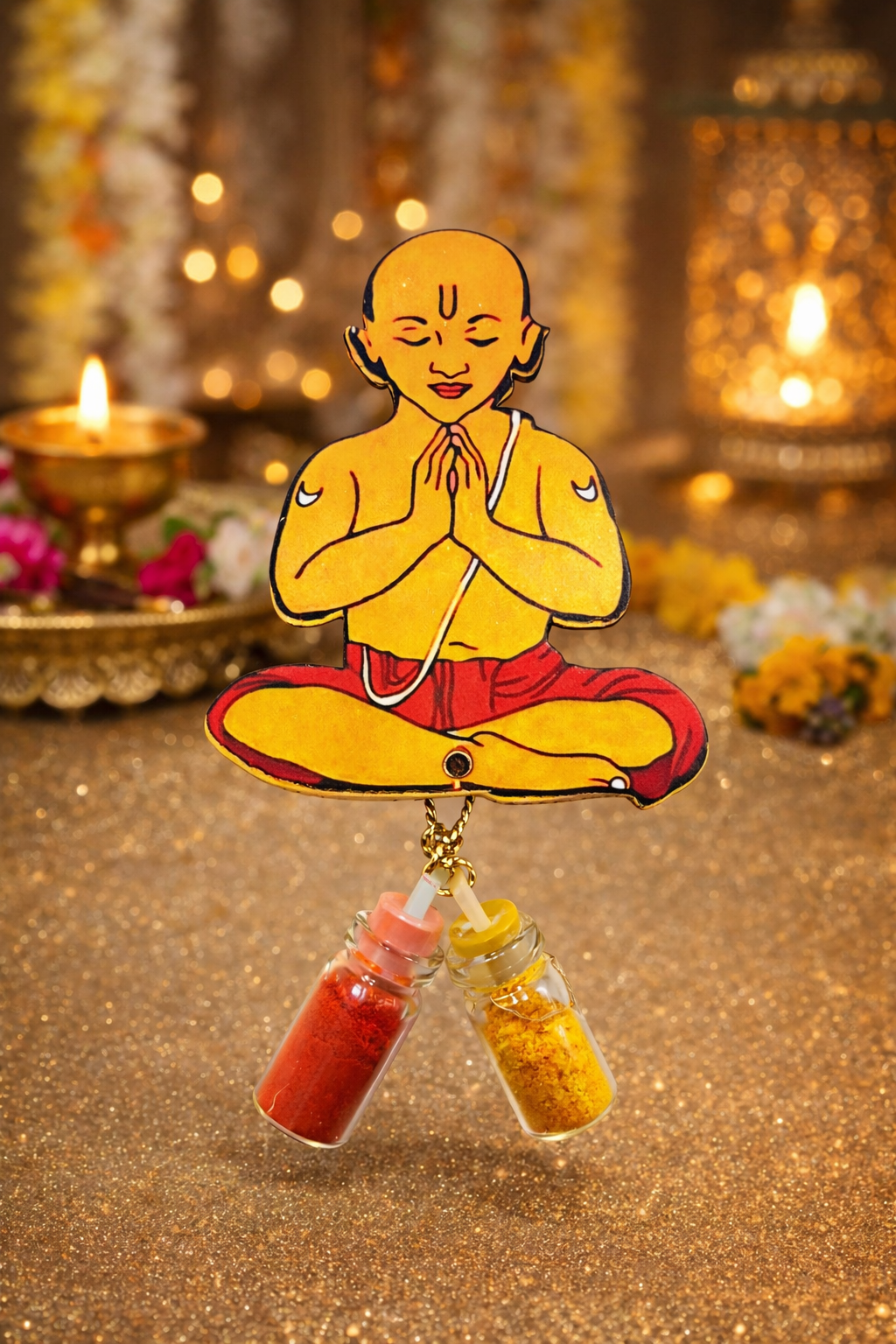 Classic Wooden Haldi Kumkum for Auspicious Rituals