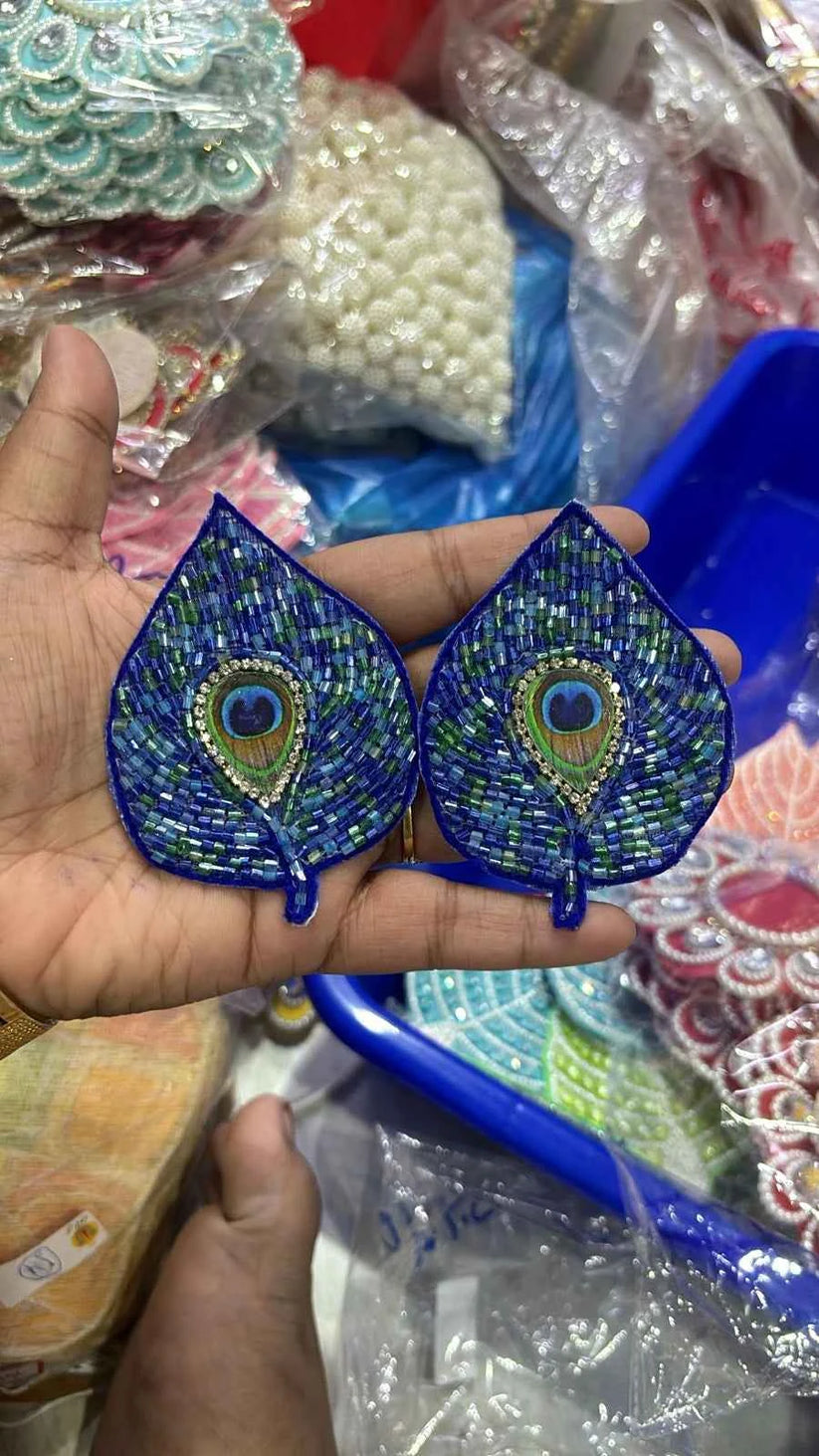 Decorative Peacock Feather Booti for Pooja Thali & Hampers