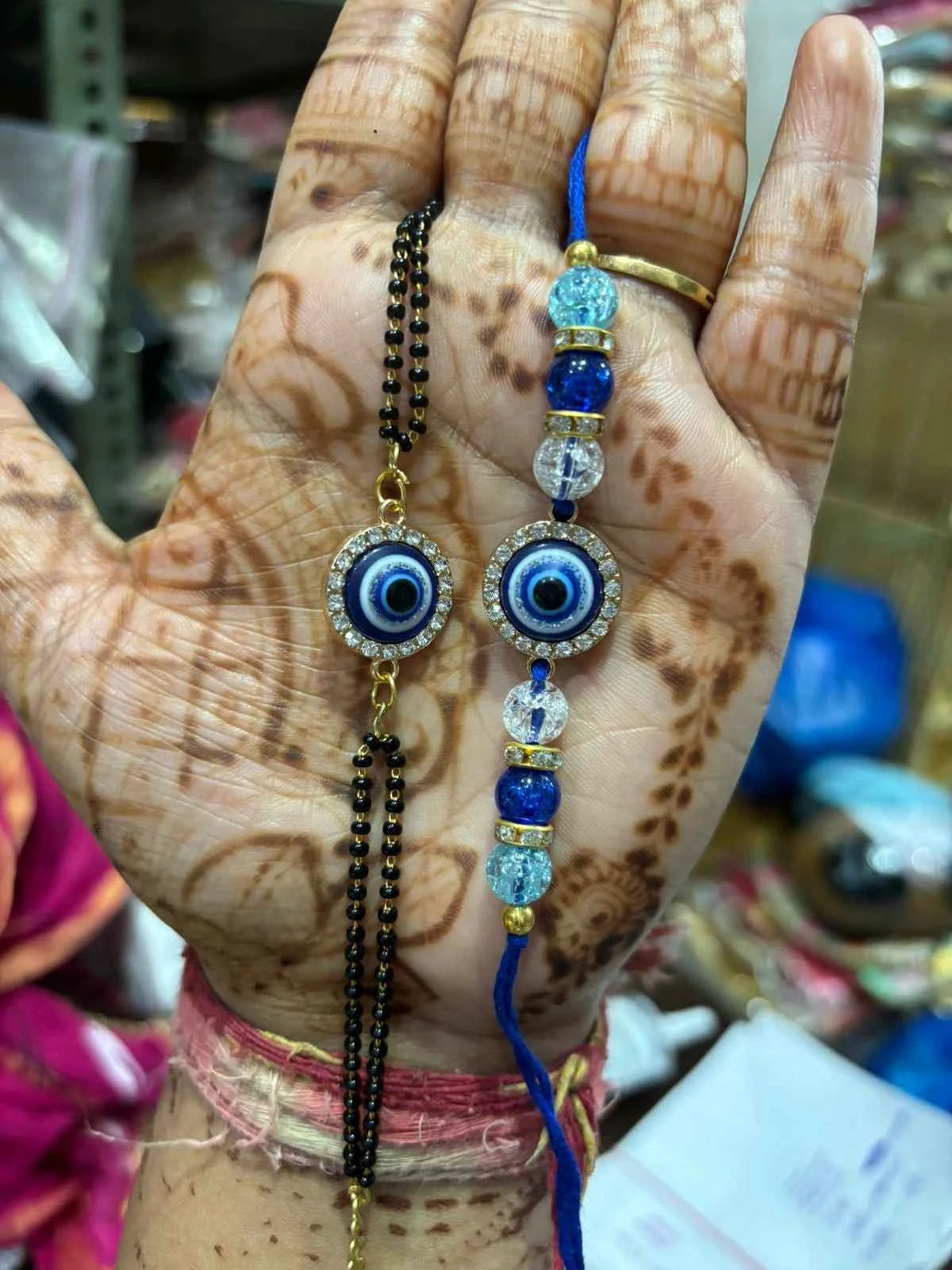 Blue Evil Eye Rakhi – Stylish Nazar Rakhi for Brother