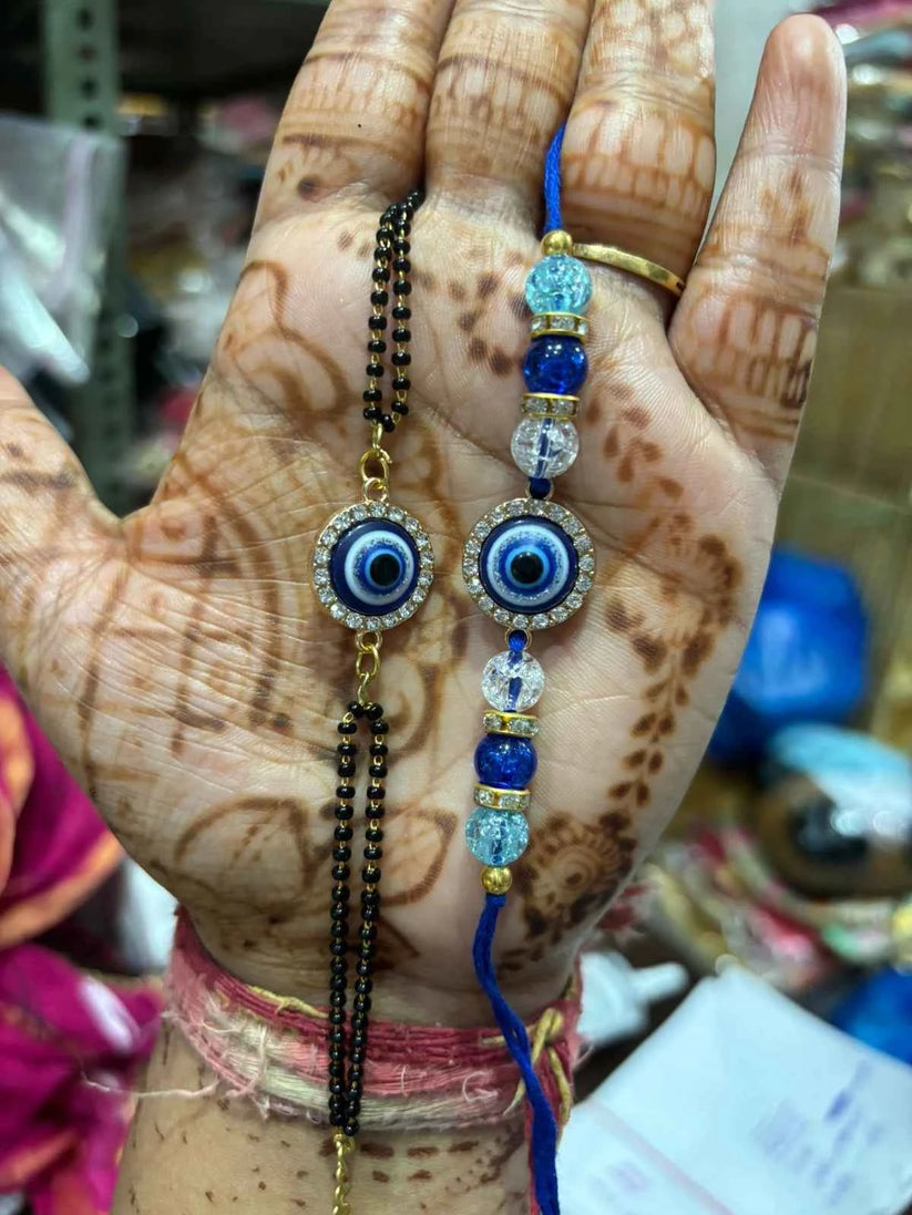 Blue Evil Eye Rakhi – Stylish Nazar Rakhi for Brother