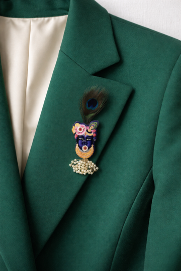 Shreenath Ji Brooch for Wedding and Bhajan Decor