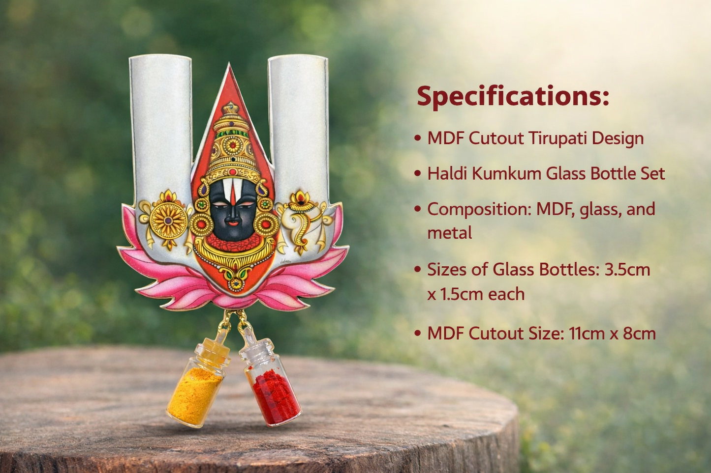 Traditional Shreenath Ji Haldi Kumkum with Magnet for Gifting