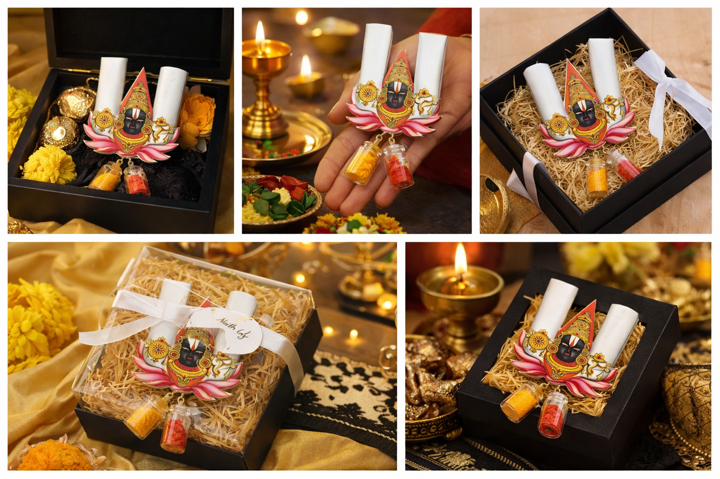 Traditional Shreenath Ji Haldi Kumkum with Magnet for Gifting