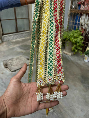 Ethnic Colourful Patka for Wedding Welcome Ceremony