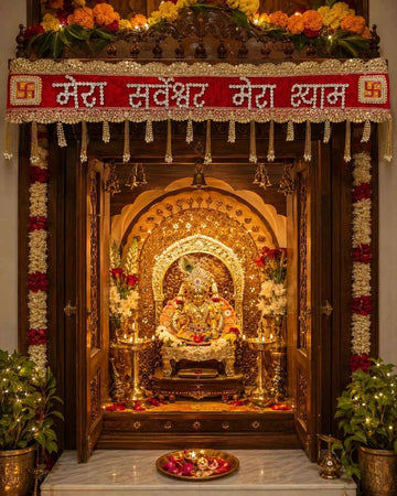 Decorative Shyam Ji Bandarwal with Pearl Hanging 40 Inch for Janmashtami Temple & Pooja Room Decoration