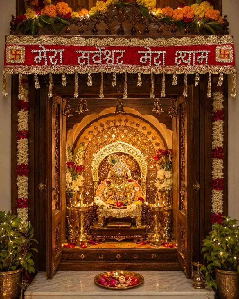 Decorative Shyam Ji Bandarwal with Pearl Hanging 40 Inch for Janmashtami Temple & Pooja Room Decoration
