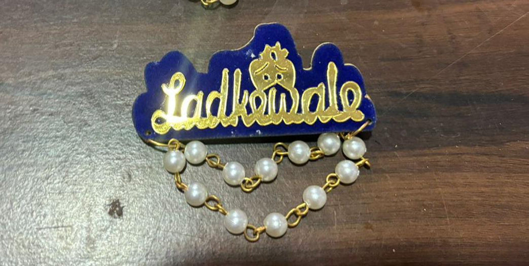 Traditional ladkewale brooch for sherwani and safa