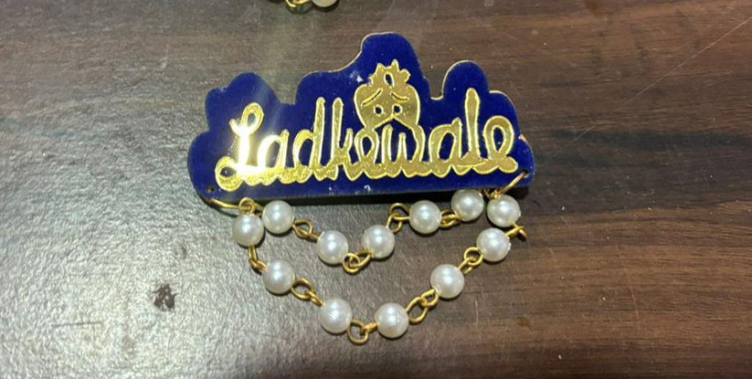 Traditional ladkewale brooch for sherwani and safa