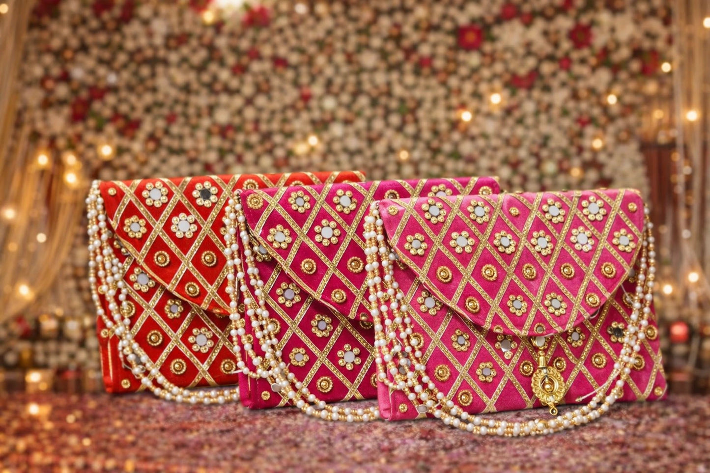 Designer women potli hand bag for wedding with embroidery
