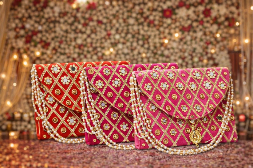Designer women potli hand bag for wedding with embroidery
