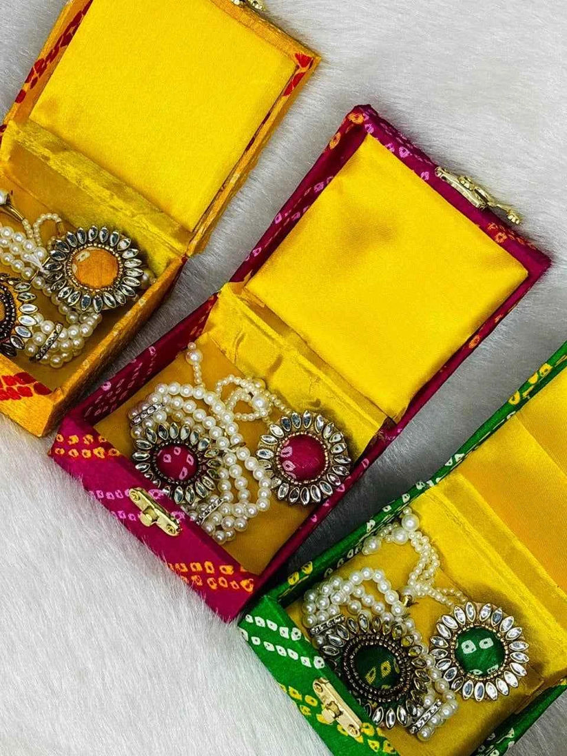 Designer Rakhi Gift Box with Bracelet and Ring Set