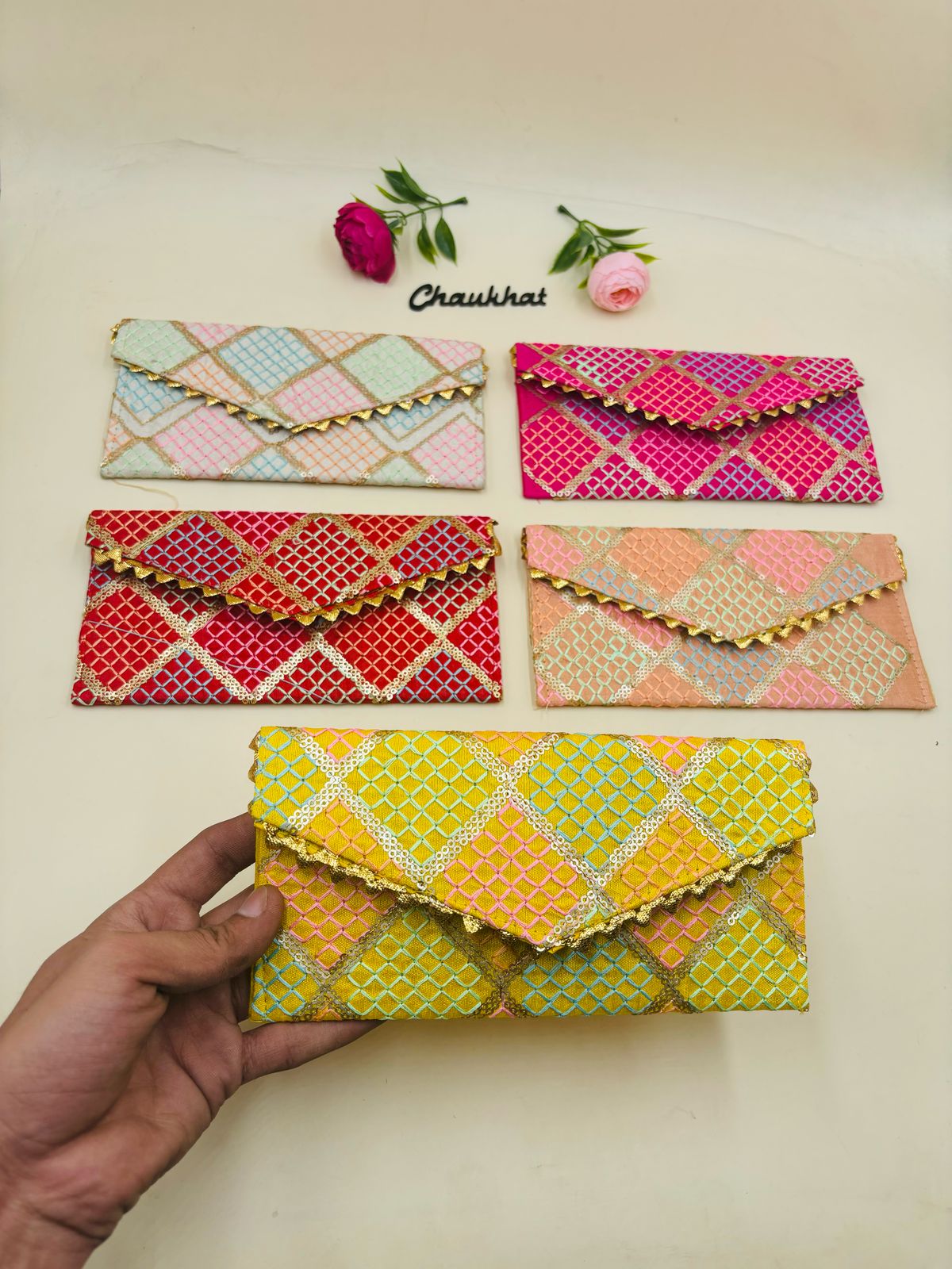 Designer cash envelope for haldi mehndi and wedding gift money