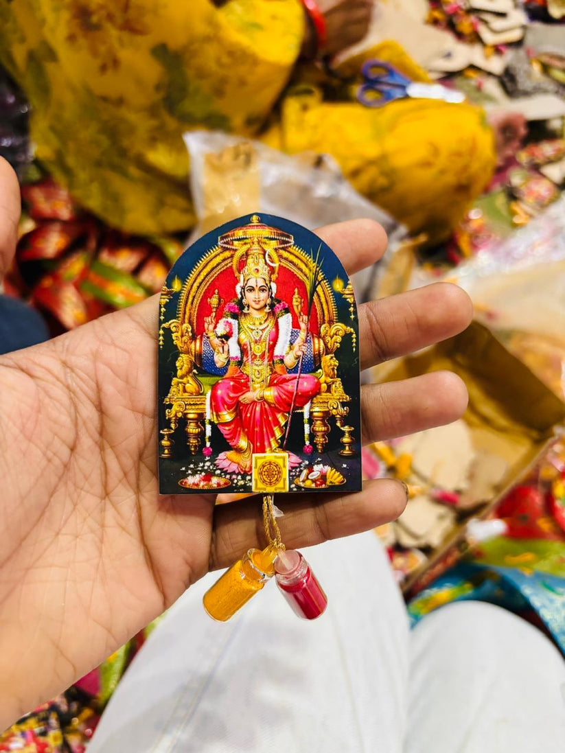 Devi theme haldi kumkum set for pooja rituals and festivals