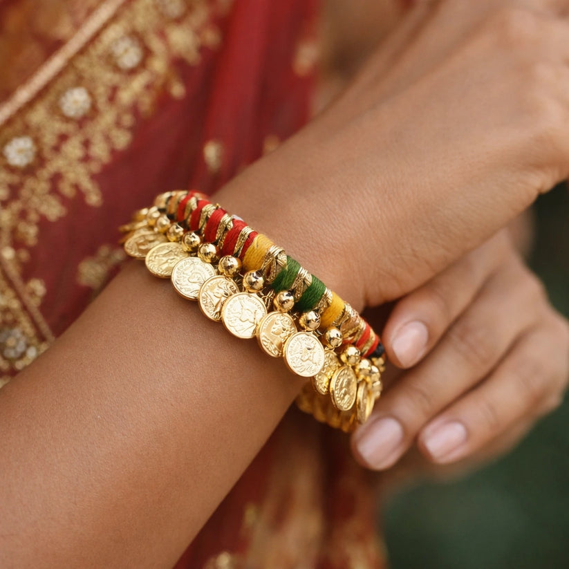 Beautiful gold style Gini bangles collection for brides and women perfect for wedding and festive traditional outfits