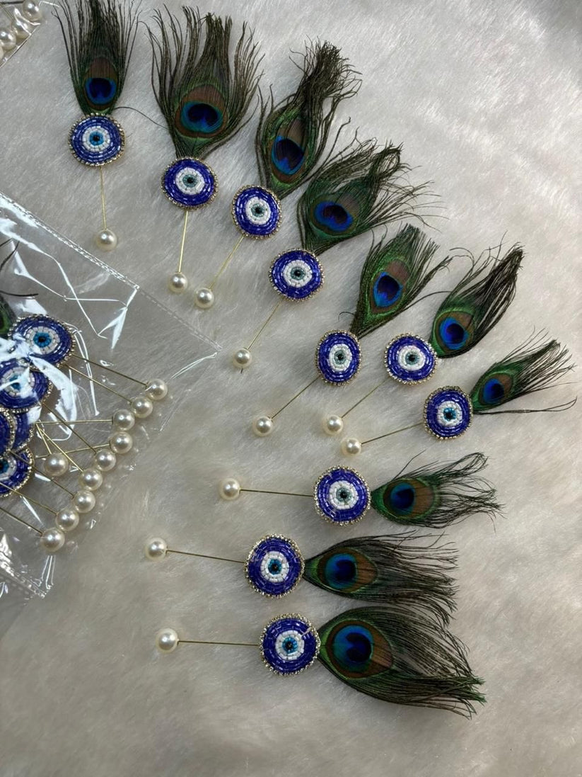 Turkish evil eye safety brooch for protection and positive energy