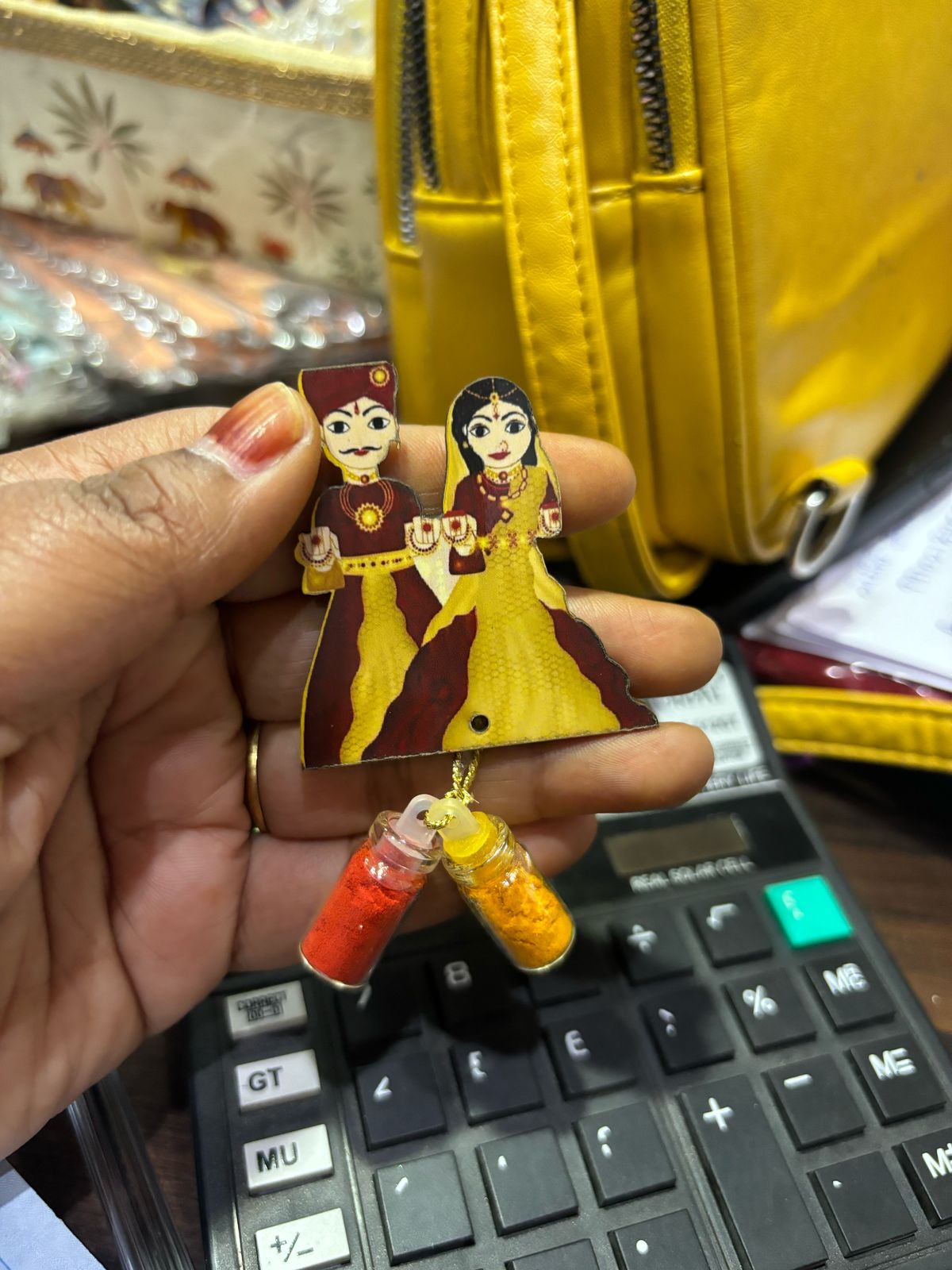 Gangaur design haldi kumkum set for pooja rituals and festivals
