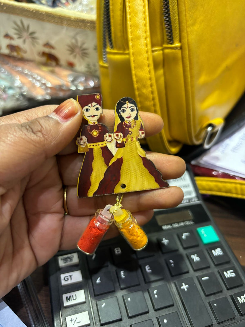 Gangaur design haldi kumkum set for pooja rituals and festivals