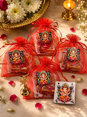 German Silver Bell Key Holder with Potli | Ganesh Ji Pooja Gift, Decorative Door Hanging, Home Decor & Return Gift