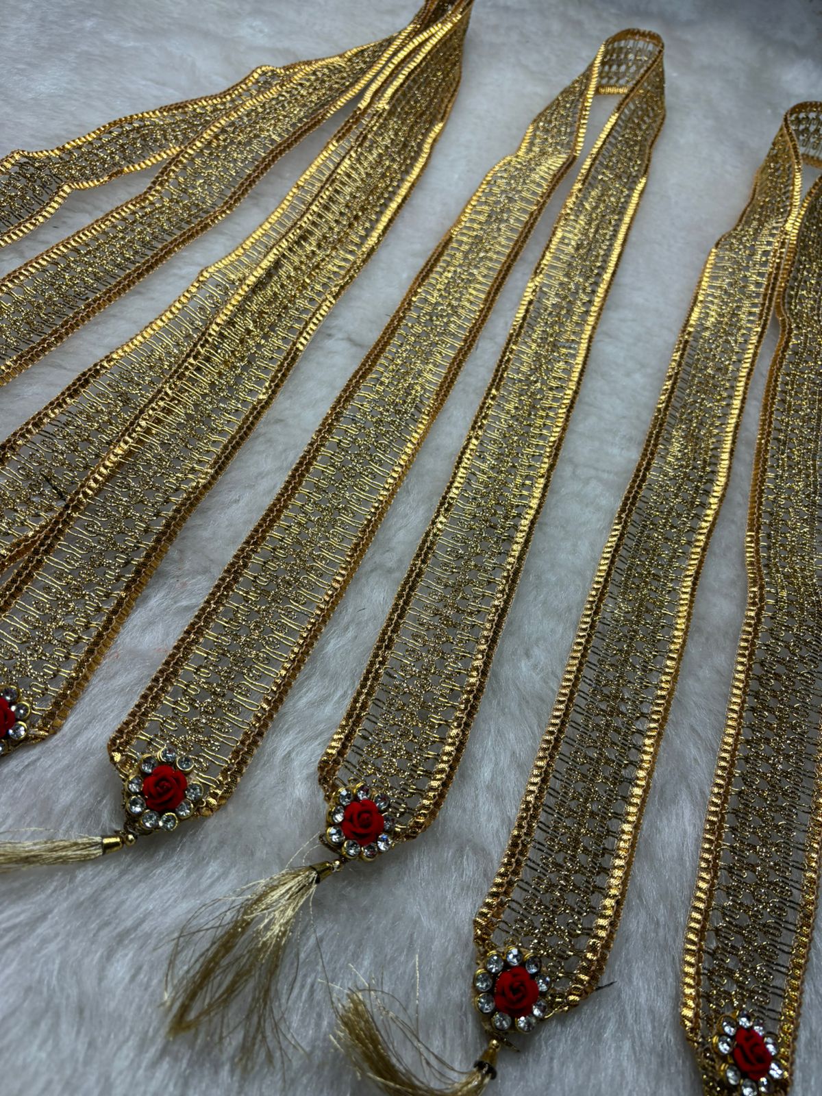 Traditional golden jaali phatka for entrance decor