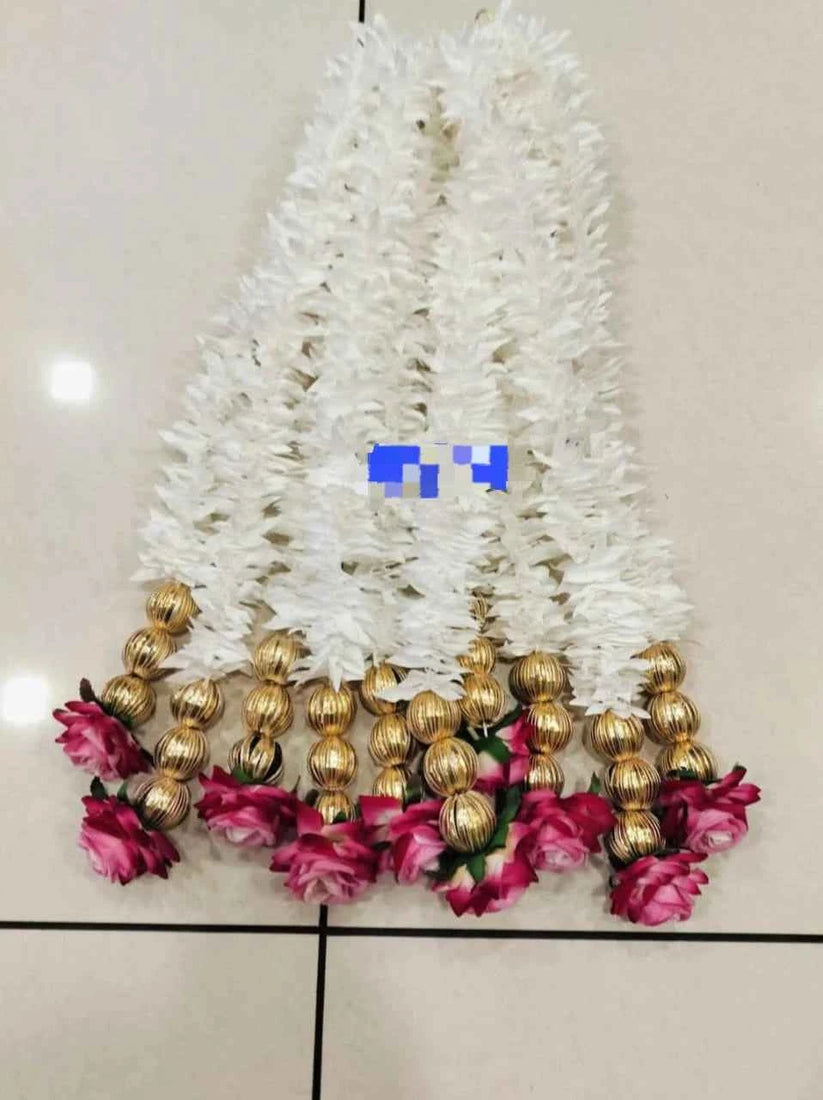 Traditional Gota Ball with Velvet Rose & Paper Gajra for Wedding & Haldi