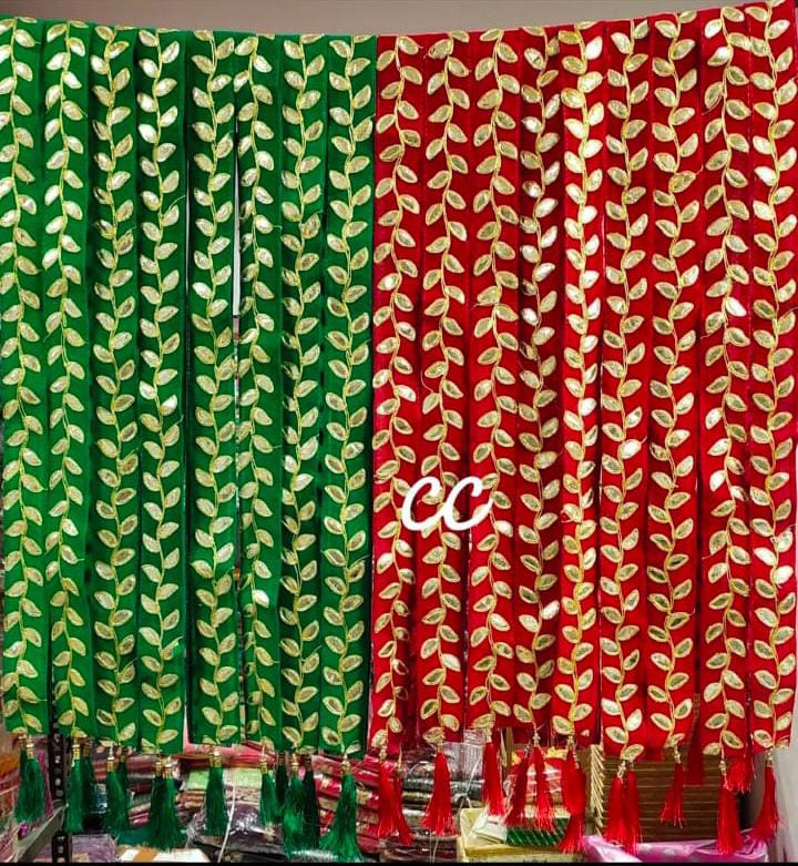 gota patti work velvet swagat phatka used for traditional wedding baraat welcome