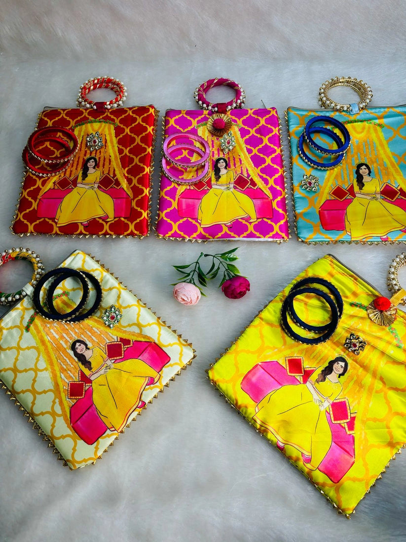 Haldi Mehndi bridal hamper beautifully arranged for traditional Indian wedding ceremonies