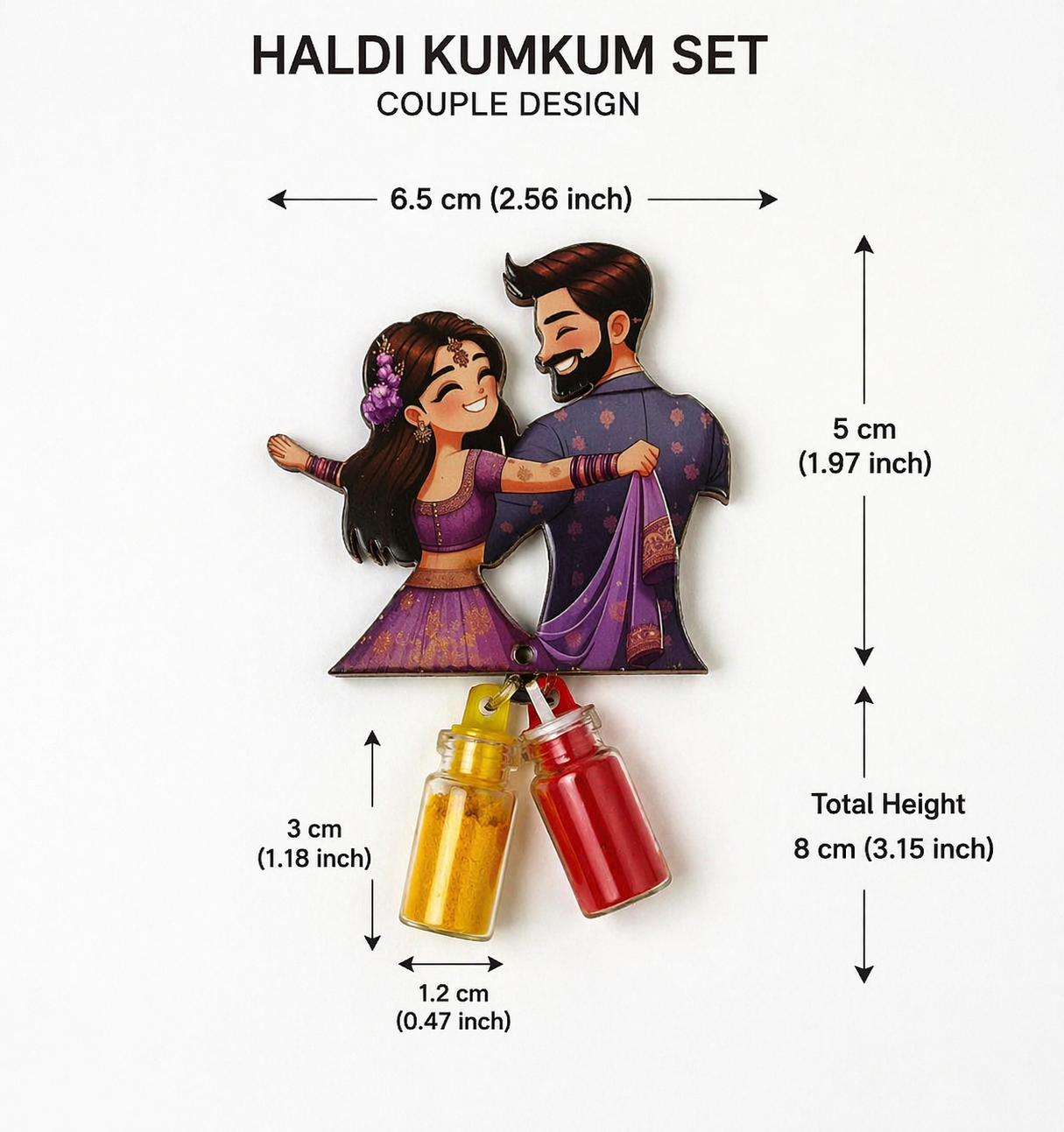 Traditional Couple Theme Haldi Kumkum Set for Ceremonies