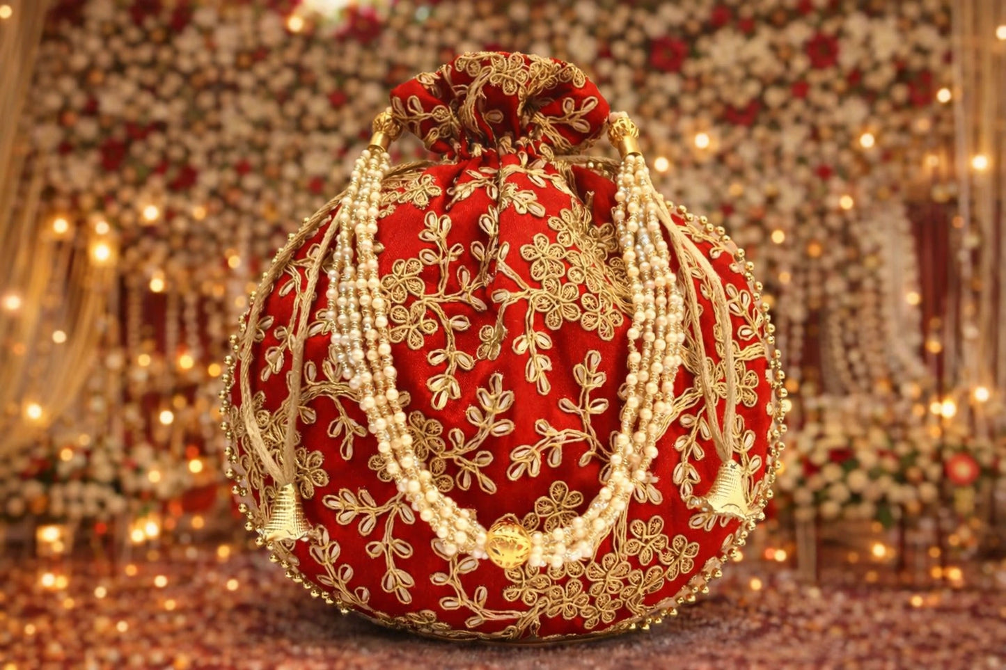 Designer embroidered potli bag for bridal and festive wear